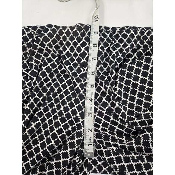 Black &‎ White Geometric Print Womens Pants By AGB XS Y2K Poly Spandex - Picture 7 of 8